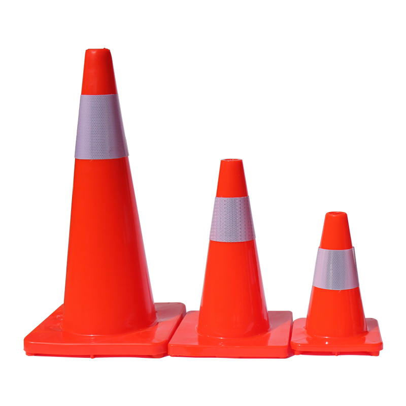 30cm 45cm 70cm avertisment de siguranță rutieră con de trafic reflectorizant din pvc